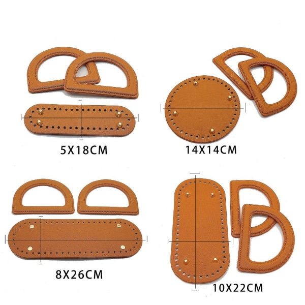 3 kpl / set Laukkuhihna Nahkalaukun pohjat COFFEE STYLE 1 STYLE 1 Coffee Style 1-Style 1