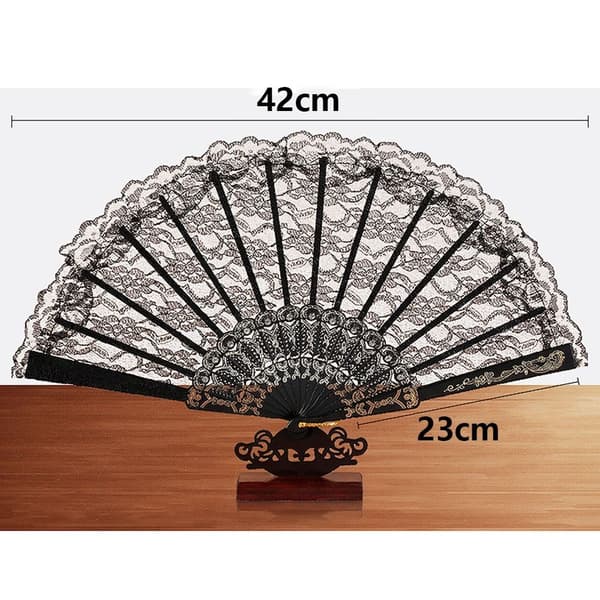 Folding Fan Dans Fläkt VIT White
