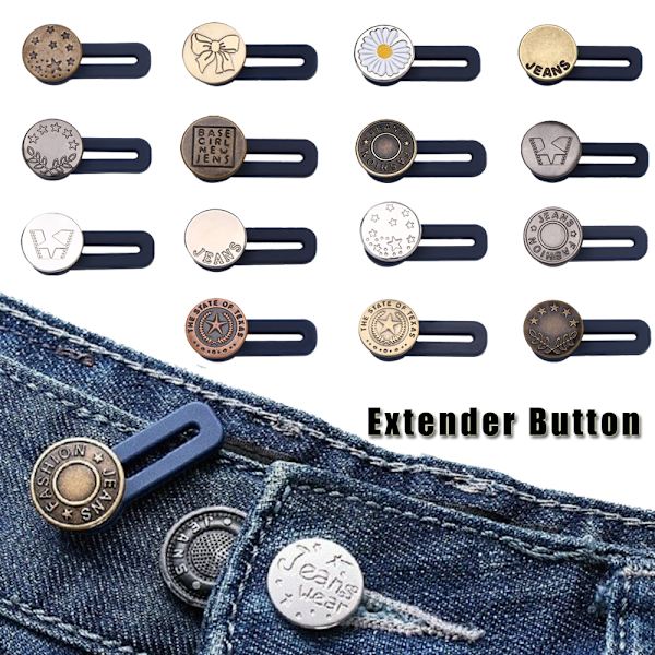 5st metallbyxa jeans utdragbar knapp Slumpmässig stil