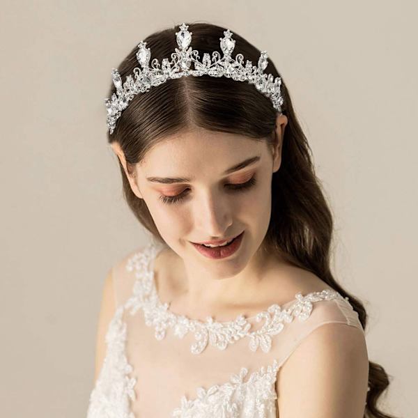 Princess Crystal Tiaras Rhinestone Hårbøyle RØD red