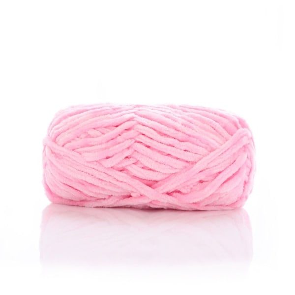 Chenille Velvet Garn Chunky strikket kartede tråde PINK pink