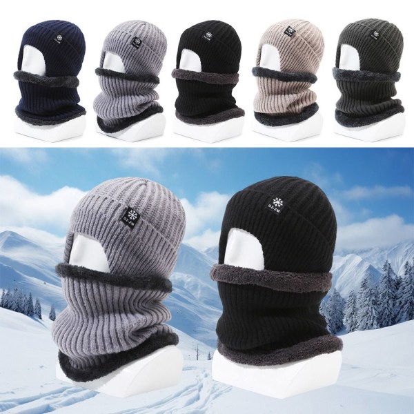 Balaclava Skullcap Strikket Lue MØRKEBLÅ Dark Blue