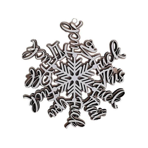 Snowflake Ornaments Juletre hengende dekor Xmas Snowflake