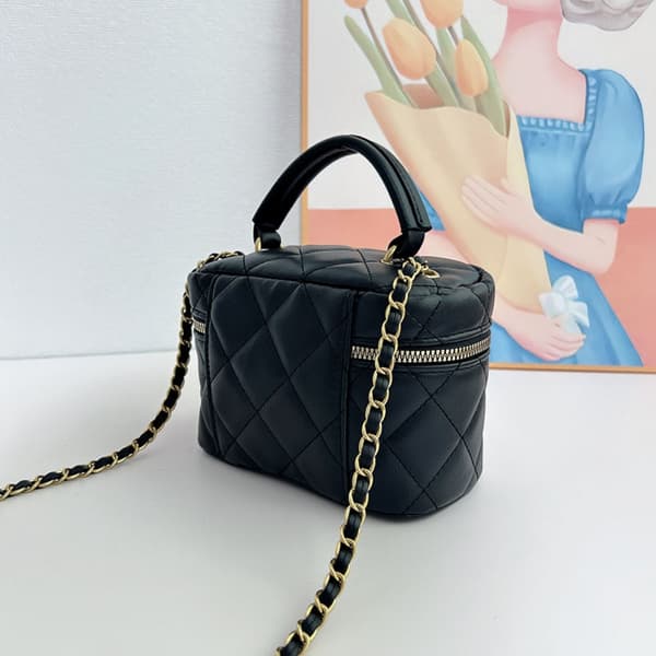 Plaid Chain Bag Mini Diamond Bag HVIT White