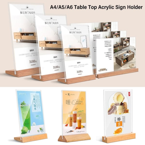 Bordplade Skilteholder Menu Display Stand 01-A5 01-A5 01-A5