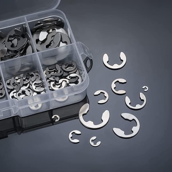 120 kpl Pito-renkaita E-Clip Circlip Snap Ring Set
