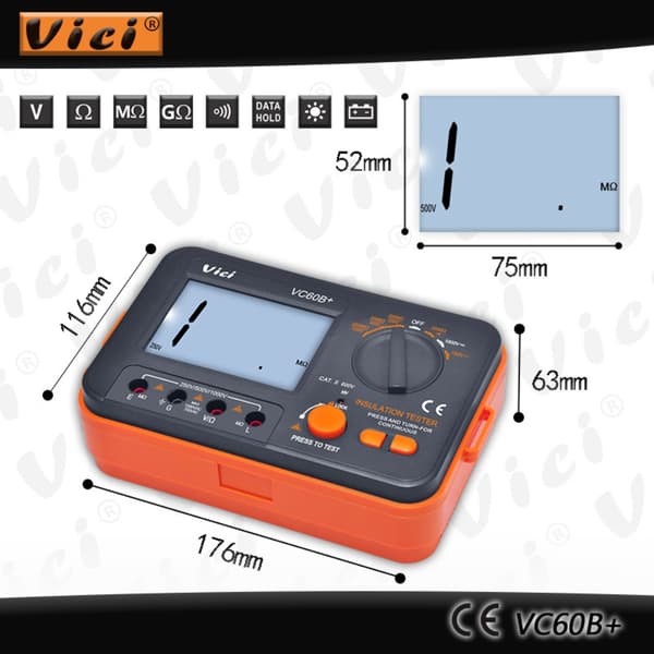 VC60B+ Resistance Tester Isolationsmodstandstester