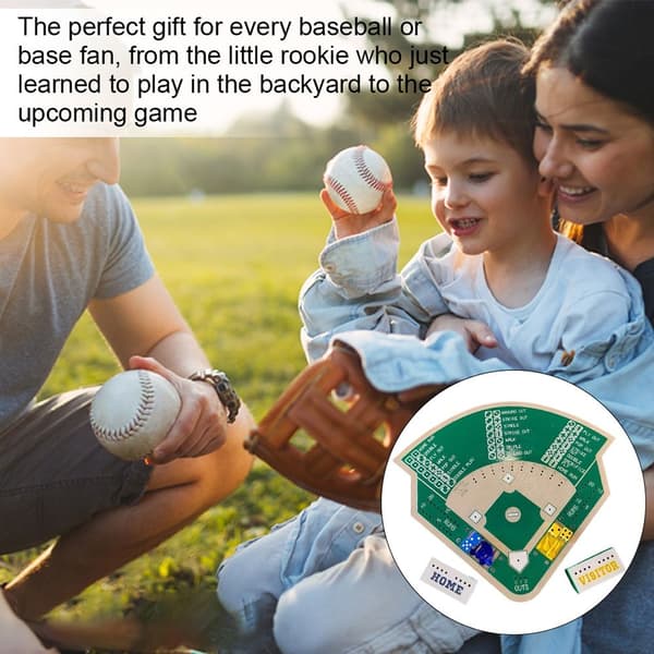 Baseball Dice Brädspel Träbräde med tärningar