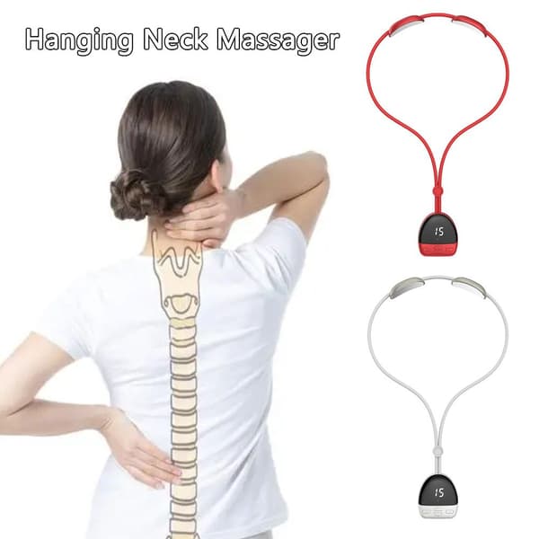 Hängande nackemassager Pulsvärmeterapi RÖD Red