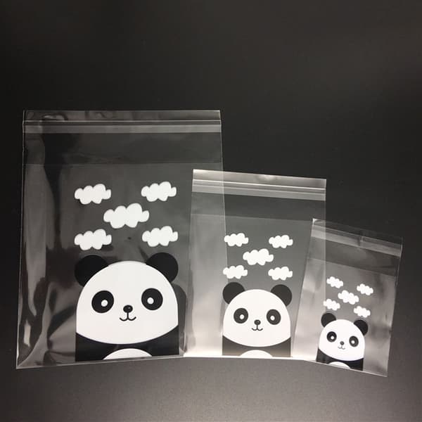 100st Godispåse Plastkakficka Panda 7X7CM 7x7cm