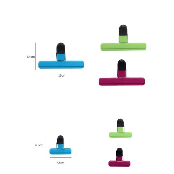 2/4 stk Plastpose-forseglingsklemme Stor spånposeklips LILLA L Purple L