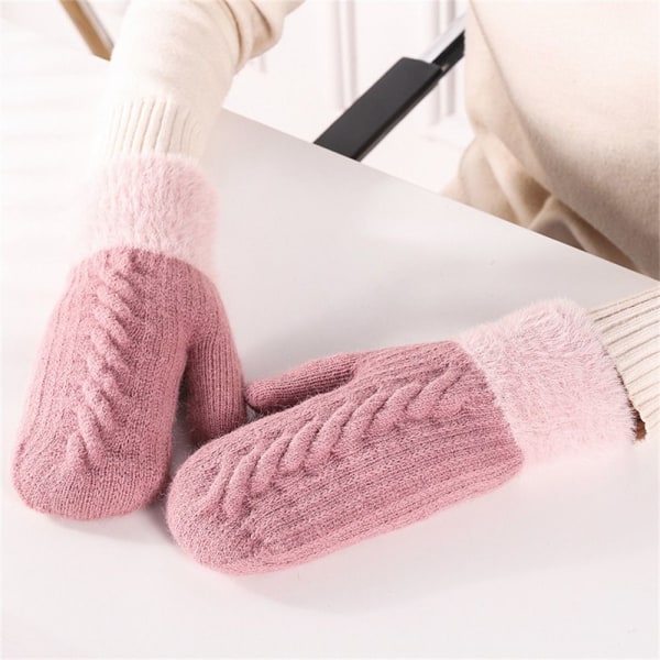 Strikkede Handsker Full Fingers Handsker LILLA purple