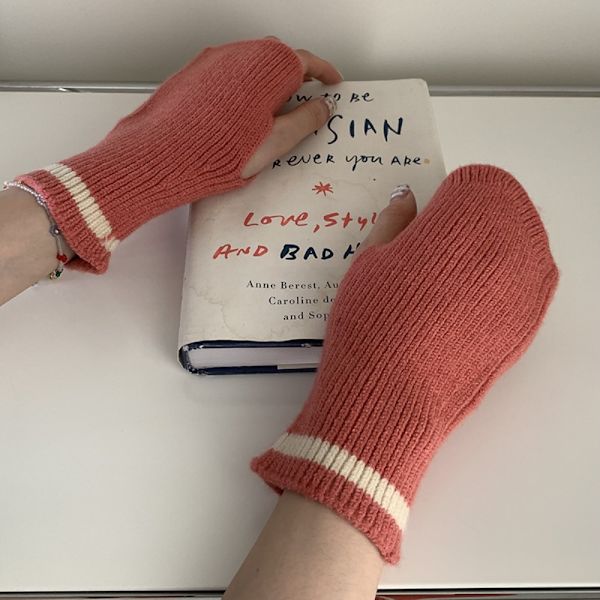 1pari Half Finger Gloves -sormettomat lapaset, RED Red