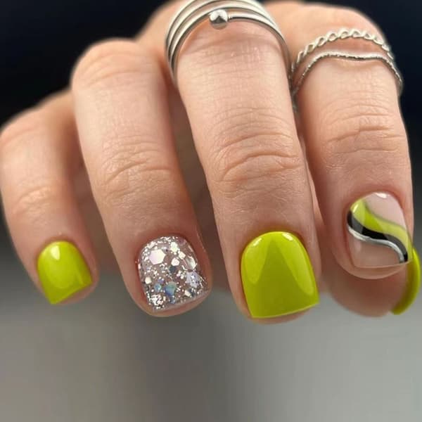 24 stk False Nails Short Square W554 W554 W554