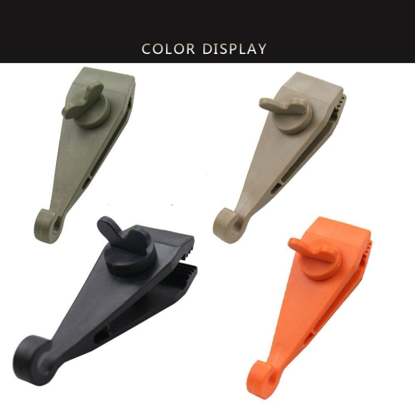 2st Campingtält Fixering Shark Clips Clamps ORANGE Orange