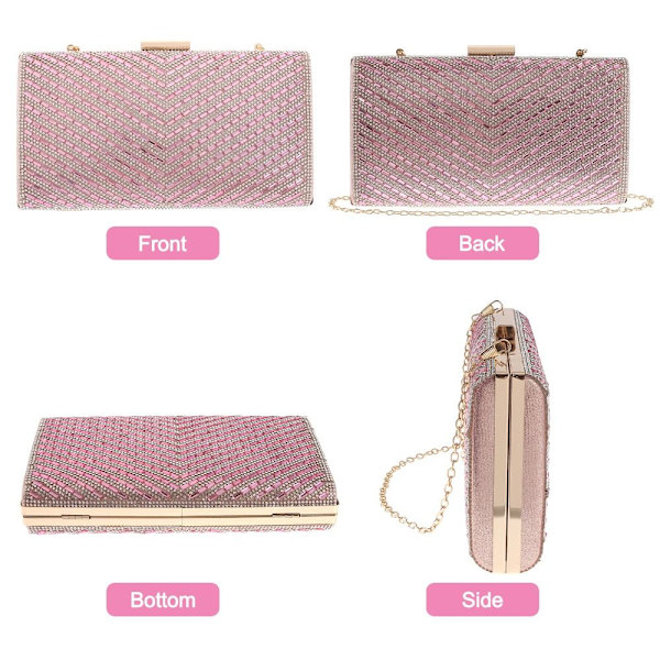 Evening Clutch Bag Bröllop Evening Bag RÖD Red