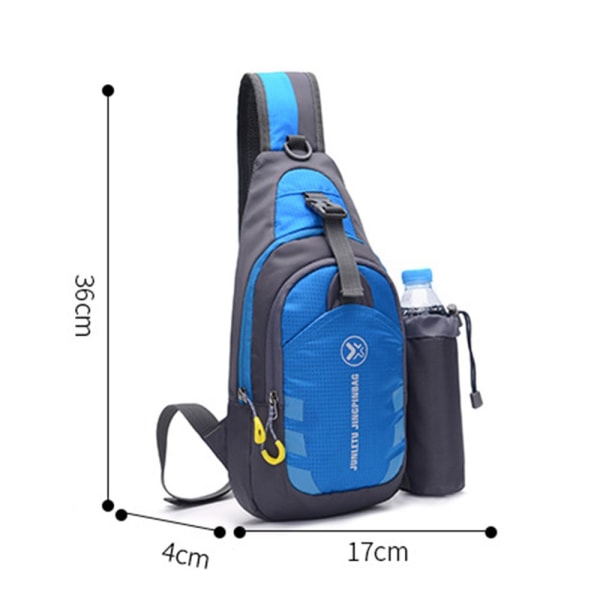Unisex bröstväska Outdoor Sling Ryggsäck BLÅ blue