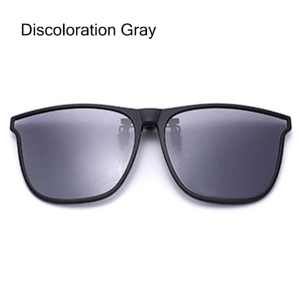 Polariseret Clip On-solbriller til mænds bilførerbrille Discoloration Gray