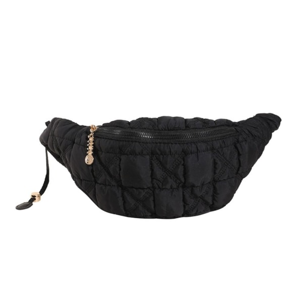 Plissert Cloud Bag Midjeveske SVART Black