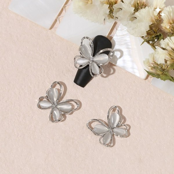3D Nail Art Manikyr Dekor SILVER SILVER