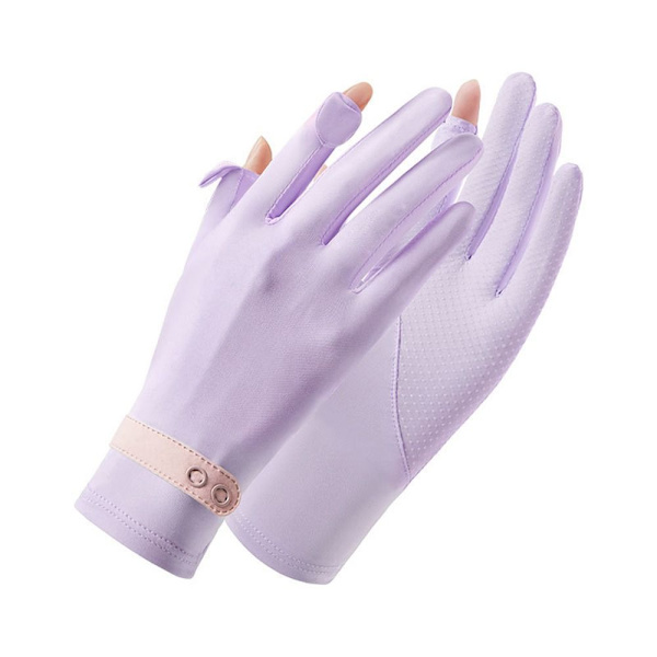 Ice Silk Gloves Sun Protection Gloves GREY grey