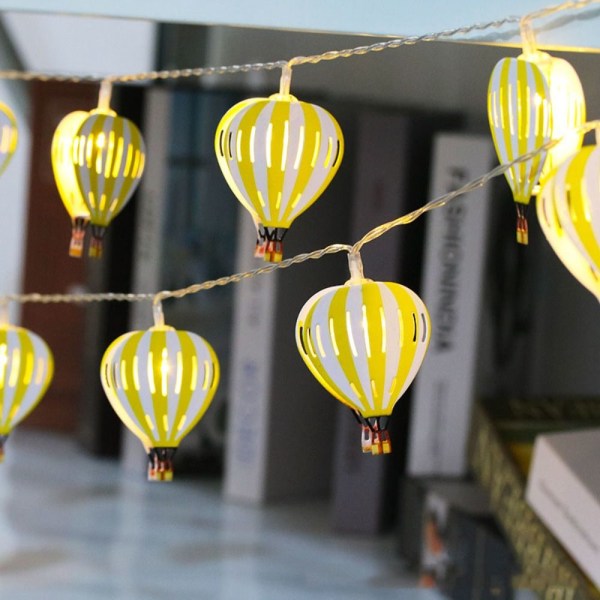 Hot Air Balloon String Lights Hot Air Balloon String Bannere blue