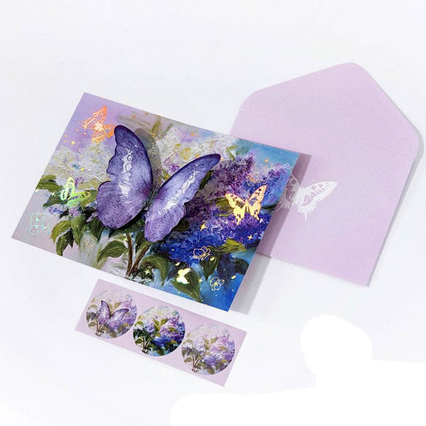 Butterfly Gratulationskort 3D Butterfly Card 7 7 7
