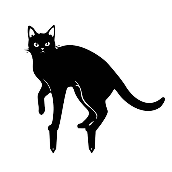 Kattmetallstatyer Trädgårdsprydnader D D D