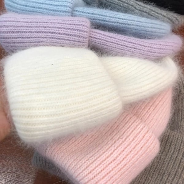 Dame Vinterluer Myke Beanies Cap HVIT WHITE