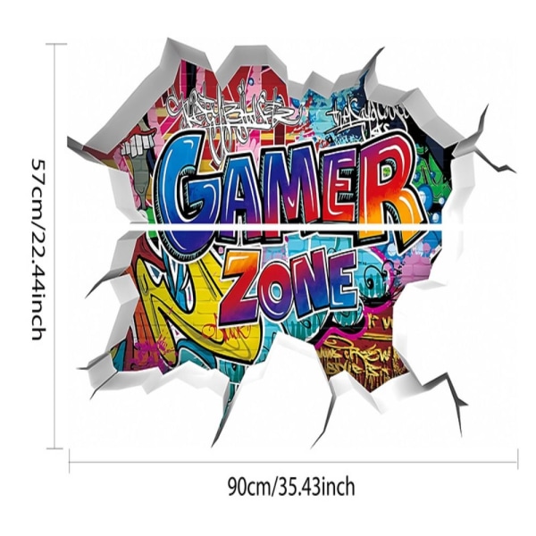 3D Game Wall Stickers Gaming Wall Stickers Drengeværelse
