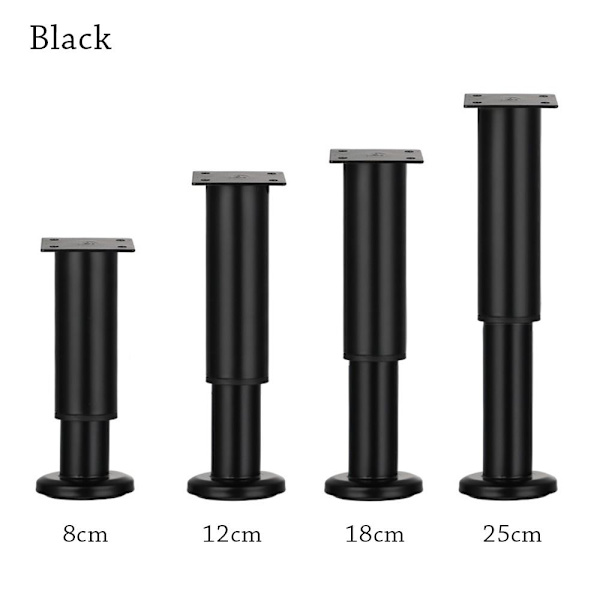 Møbelhjul Fodben SORT 8CM Black 8cm