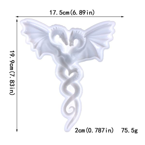 Lovers Dragon Silikoneform Harpiksforme Støbeform