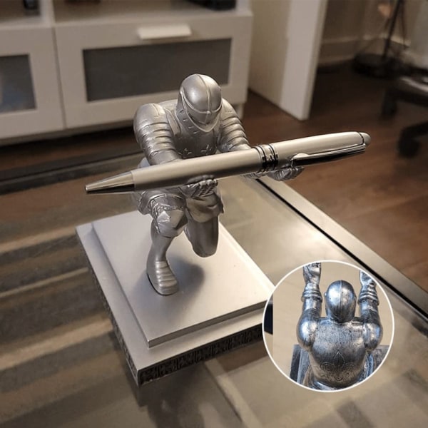 Knight kynäpidike patsas kynän organizer RAUTA Iron