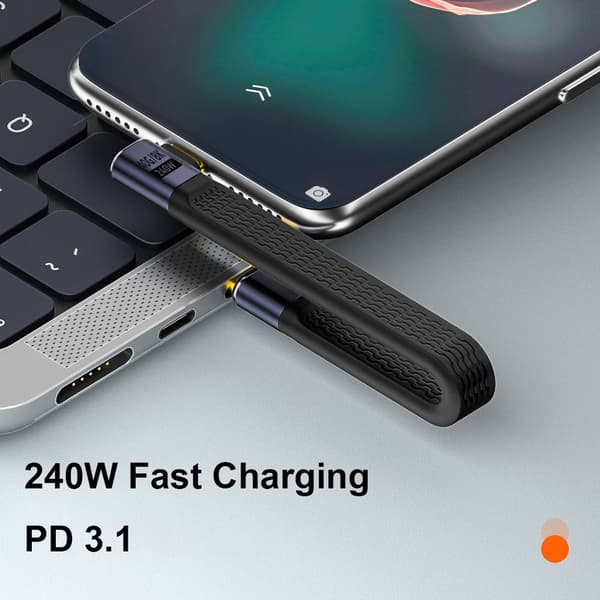 40 Gbps USB4.0-kabel USB C till typ C-sladd MM SIDOBÖJNING MM SIDE M-M Side Bend