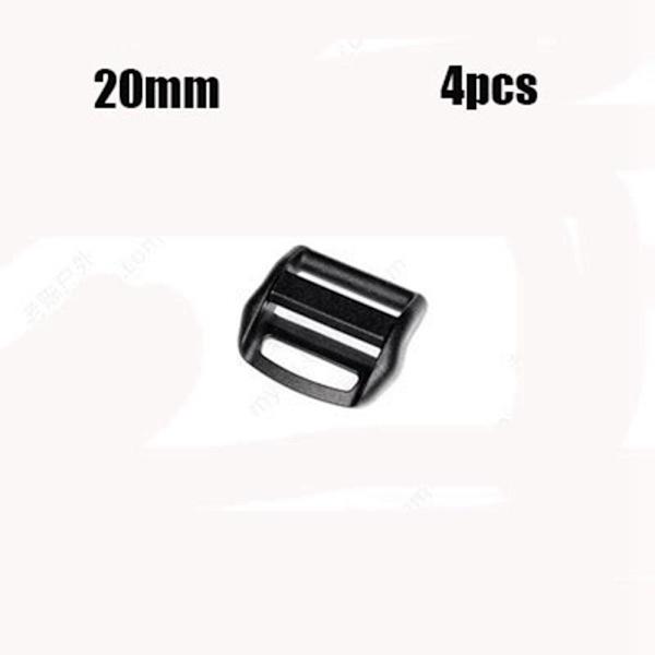 2/4 st Webbing Strap Spänne Slider Fästelement 20MM 20mm