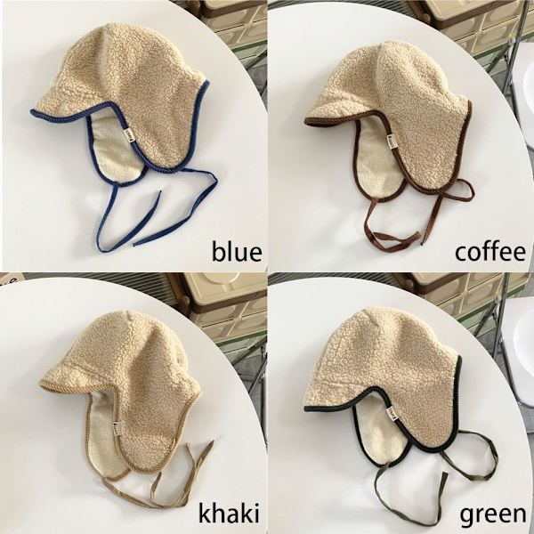 Børnebomberkasket Fluffy Fur Hat KAFFE coffee