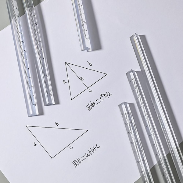 5ST Linjal Triangel Linjal 15CMTRANSPARENT TRANSPARENT 15CMTransparent