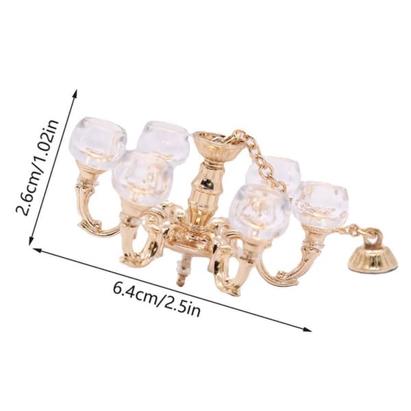 Dukkehus Light Miniatyr Lysekrone 4(CAN LIGHT) 4(CAN LIGHT) 4(can light)