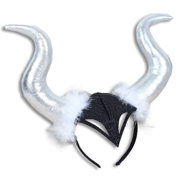 Devil Horns Pandebånd Cosplay Pandebånd 2 SORT 2 black