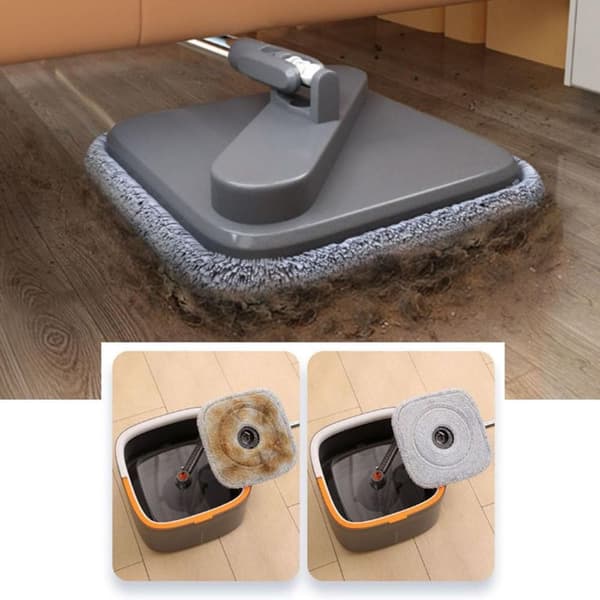 Square Spin Mop Håndfri Lazy Squeeze Mop Spin Mop Sæt