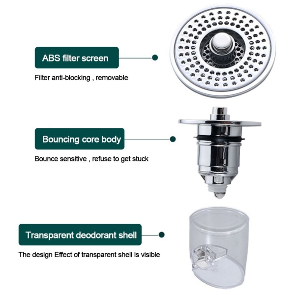 Avløpsstopper for servant Pop-Up Bounce Core Sink Sil