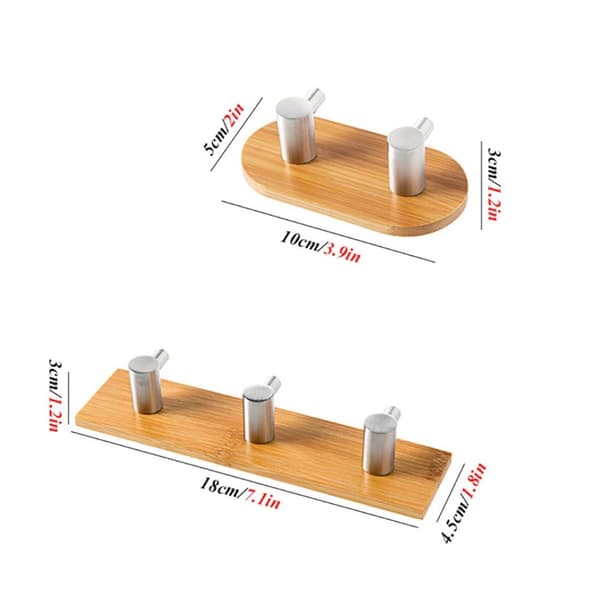 Bambuskroker Håndklekroker 2 KROKER 2 KROKER 2 Hooks