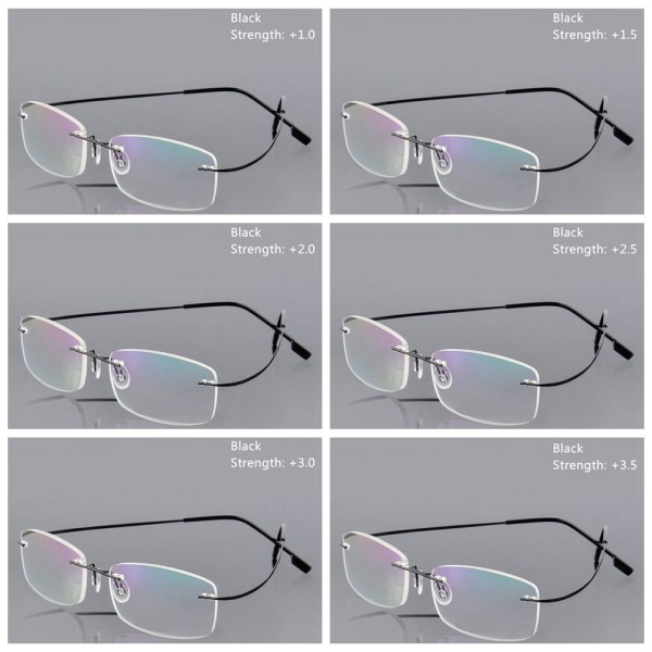 Læsebriller Brillehukommelse Titanium SILVER STRENGTH-300 silver Strength-300