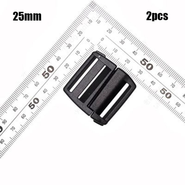2 st Webbing Rem Spänne Slider Fastener 9 9 9