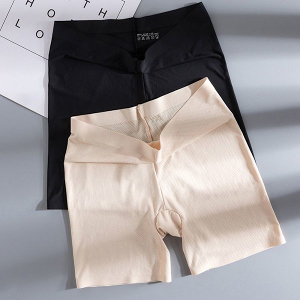 Summer Ice Silk Andas Plus Size Seamless Pants BEIGE L Beige L (55-72.5kg)