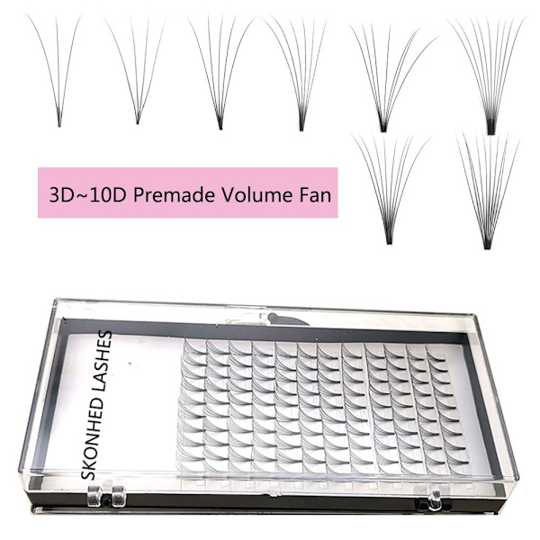 SKONHED 12 linjer lösögonfransar Ögonfransförlängning 3D-14MM 3D-14mm