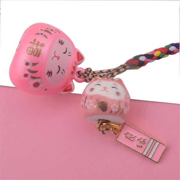 Dobbelt Lucky Cat Pendant Japansk Lucky Cat Cat Ornamenter GULD Gold