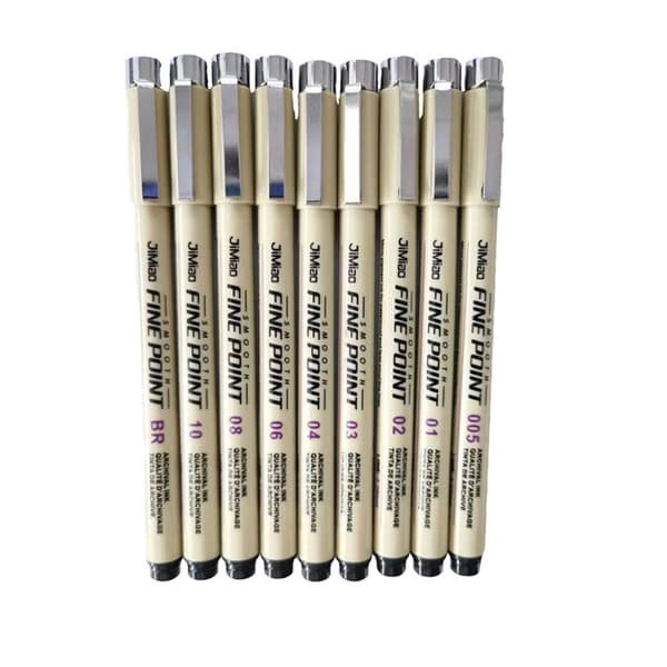 Miniature Dot Tegne Pen 12 pakker Sort