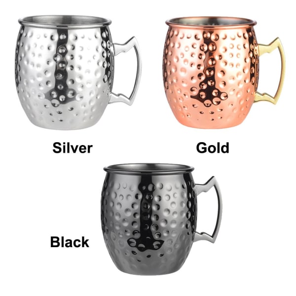 530ml/18oz Moscow Mule Cup Kopparmuggar SVART 530ML black 530ml