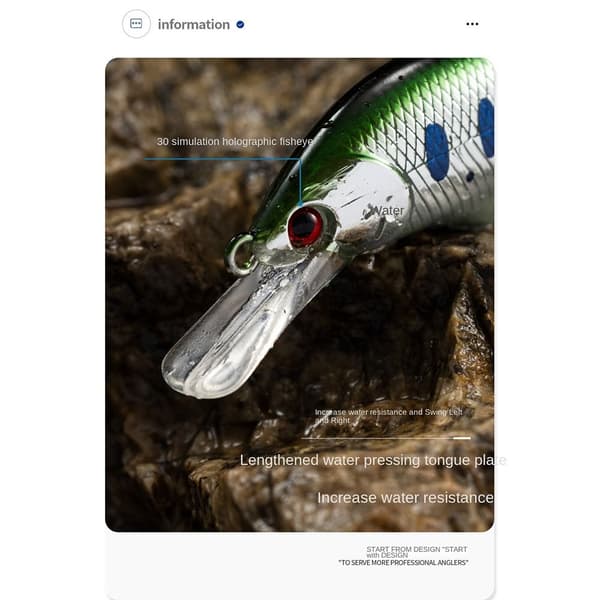 2st Vib Fishing Bait VIB sjunkande Lure E E E